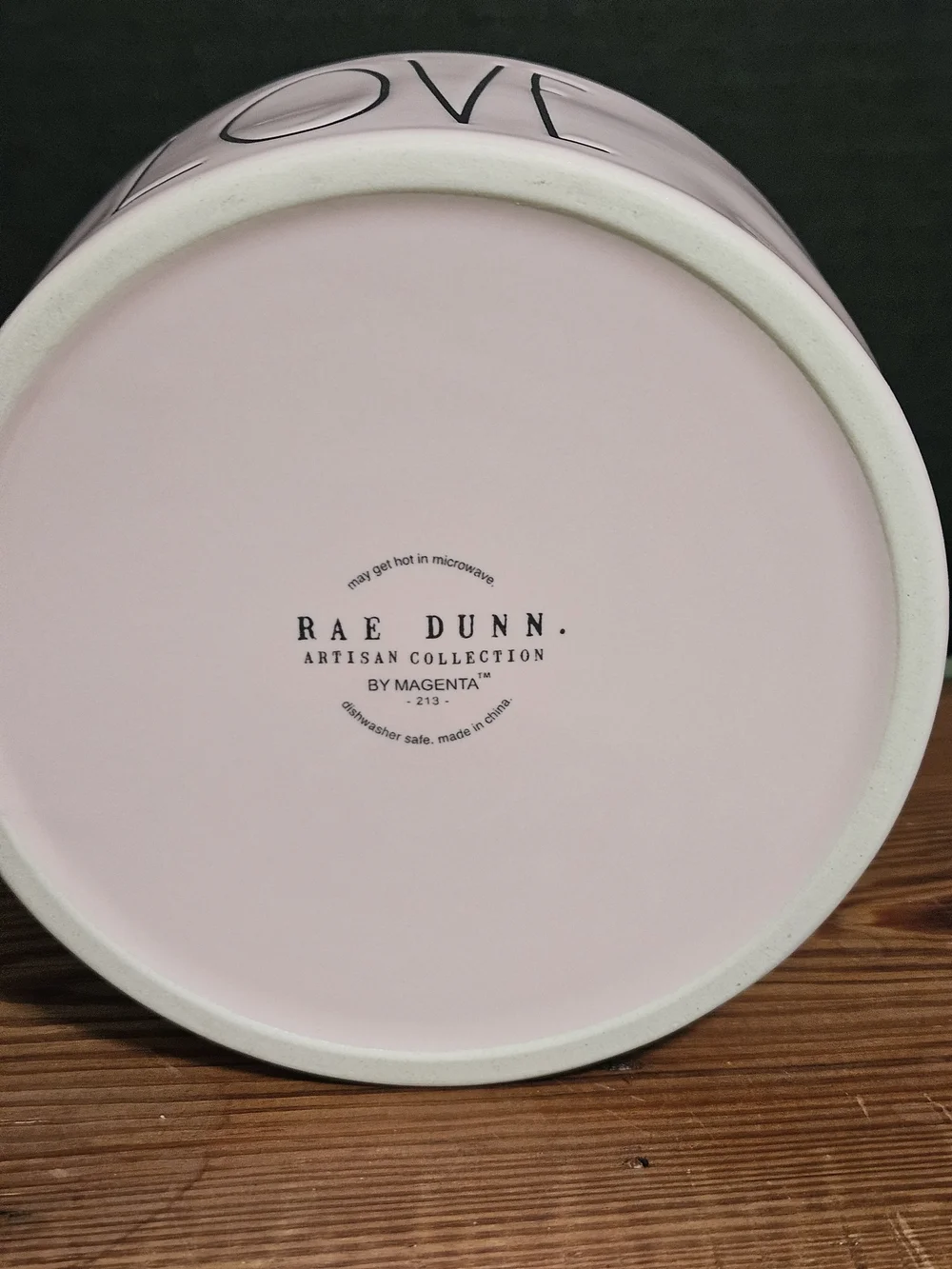 Rae Dunn Pink Ceramic 